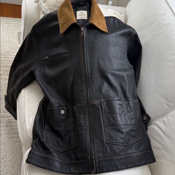 Free people We The Free Easy That Leather Jacket SMALL Womens - Picture 8 of 9